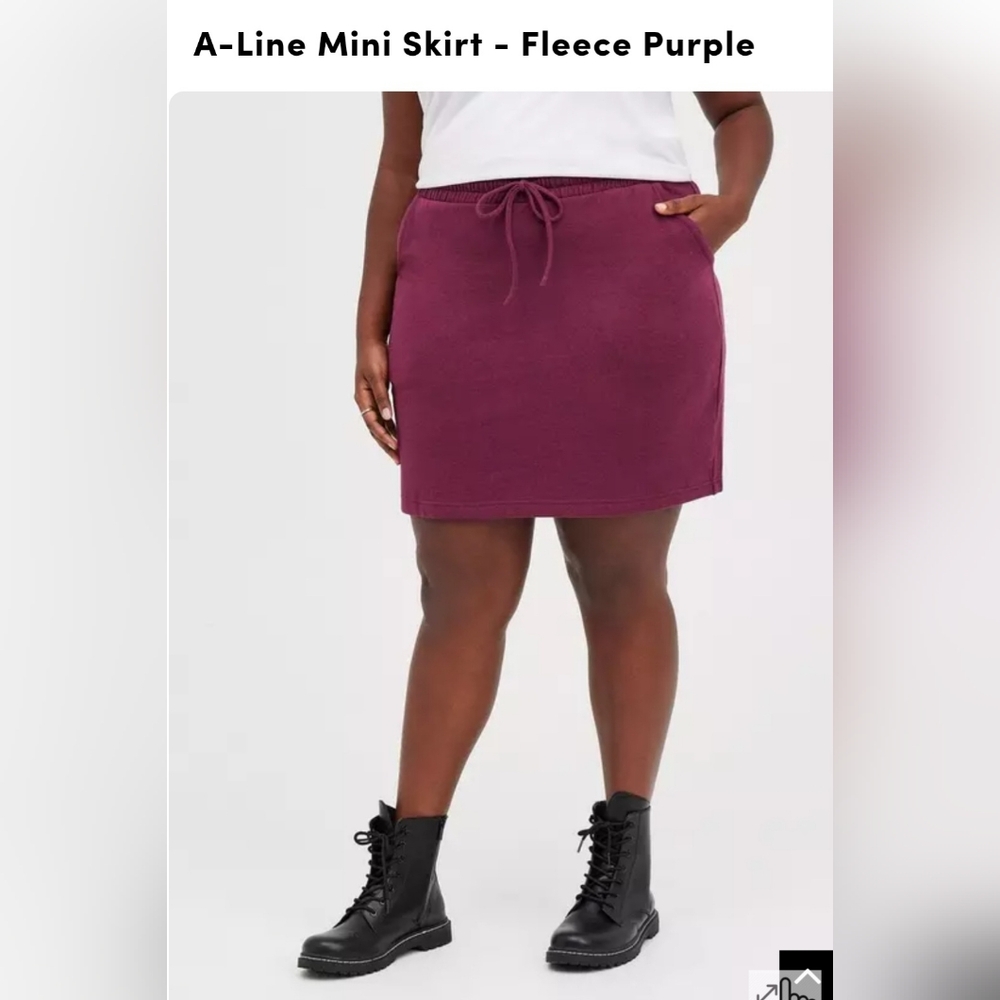 Torrid Burgundy Fleece 4x Plus Sweatshirt Skirt. Athleisure,comfy, Cozy